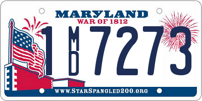 MD license plate 1MD7273