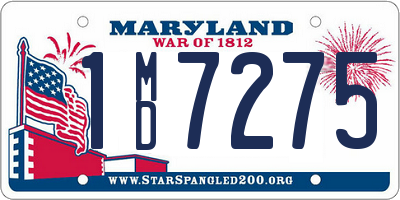 MD license plate 1MD7275