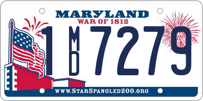 MD license plate 1MD7279