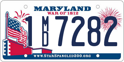 MD license plate 1MD7282