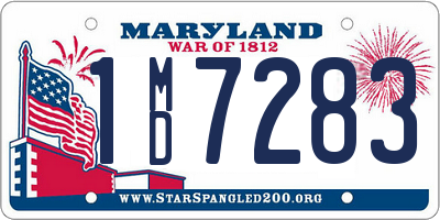 MD license plate 1MD7283