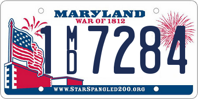 MD license plate 1MD7284