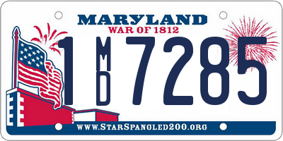 MD license plate 1MD7285