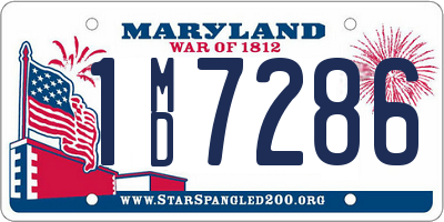 MD license plate 1MD7286