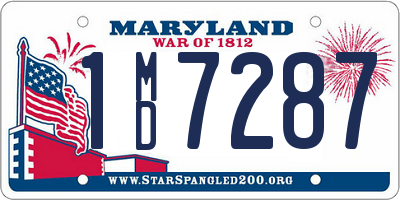 MD license plate 1MD7287