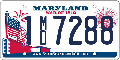 MD license plate 1MD7288