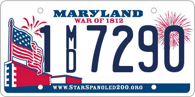 MD license plate 1MD7290