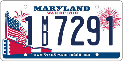 MD license plate 1MD7291