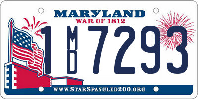 MD license plate 1MD7293