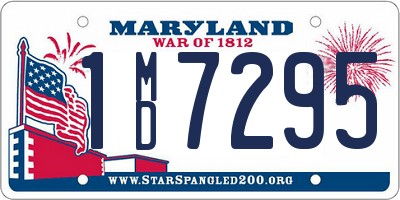 MD license plate 1MD7295