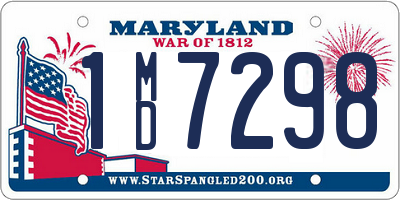 MD license plate 1MD7298