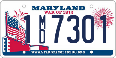 MD license plate 1MD7301