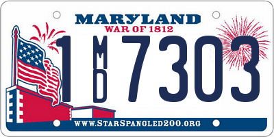 MD license plate 1MD7303