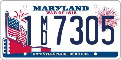 MD license plate 1MD7305