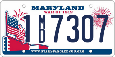 MD license plate 1MD7307