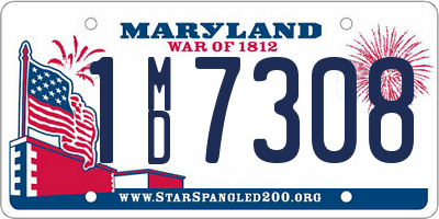 MD license plate 1MD7308