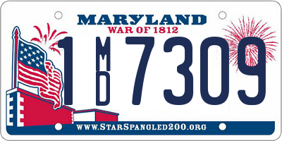 MD license plate 1MD7309