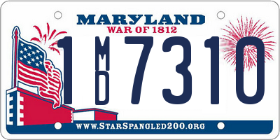 MD license plate 1MD7310