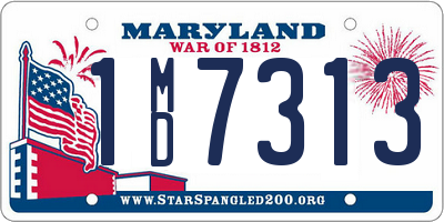 MD license plate 1MD7313