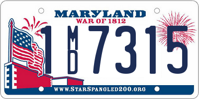 MD license plate 1MD7315