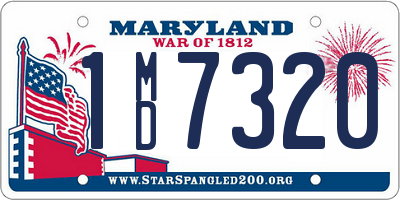 MD license plate 1MD7320