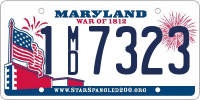 MD license plate 1MD7323