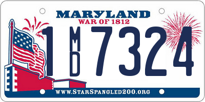 MD license plate 1MD7324