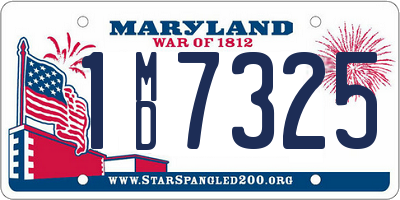 MD license plate 1MD7325