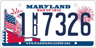 MD license plate 1MD7326