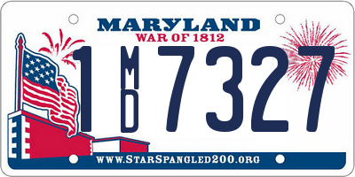 MD license plate 1MD7327