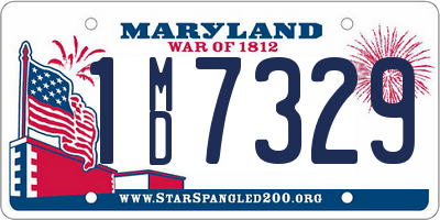 MD license plate 1MD7329