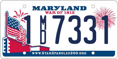 MD license plate 1MD7331