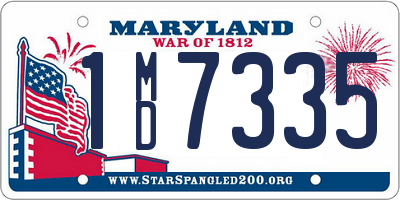 MD license plate 1MD7335