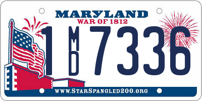 MD license plate 1MD7336