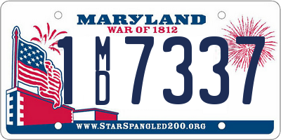 MD license plate 1MD7337