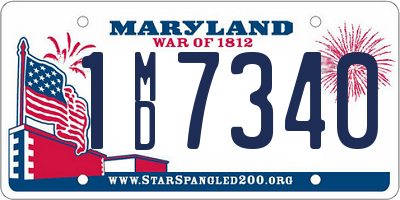 MD license plate 1MD7340