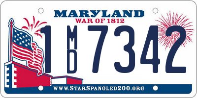 MD license plate 1MD7342