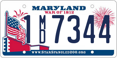 MD license plate 1MD7344