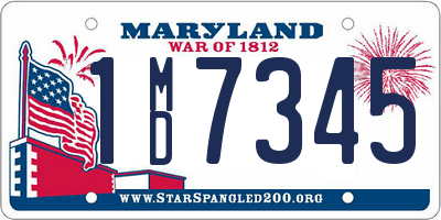 MD license plate 1MD7345