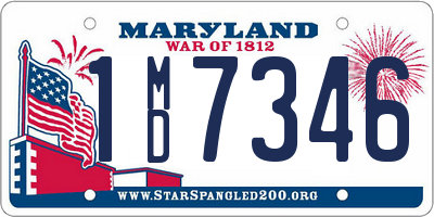 MD license plate 1MD7346