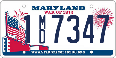 MD license plate 1MD7347