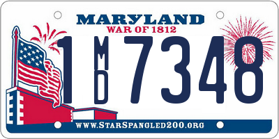 MD license plate 1MD7348