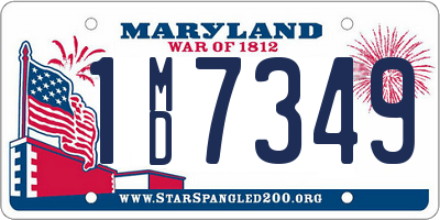 MD license plate 1MD7349
