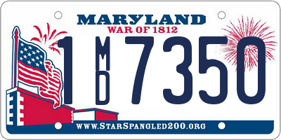 MD license plate 1MD7350