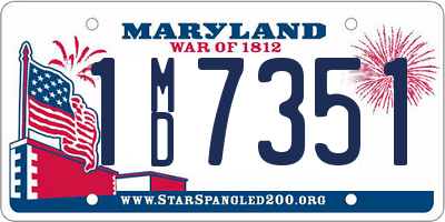 MD license plate 1MD7351