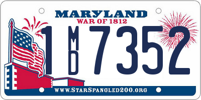 MD license plate 1MD7352