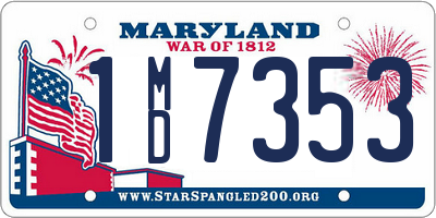 MD license plate 1MD7353