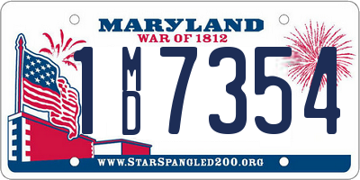 MD license plate 1MD7354