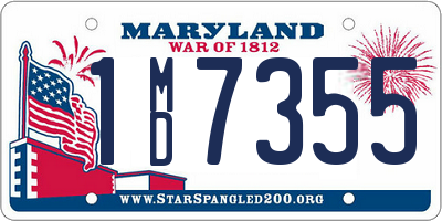 MD license plate 1MD7355