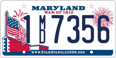 MD license plate 1MD7356